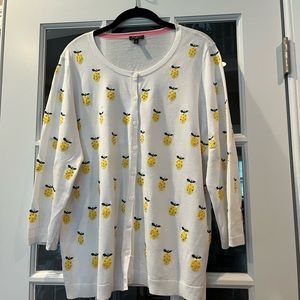 Talbots lemon print sweater